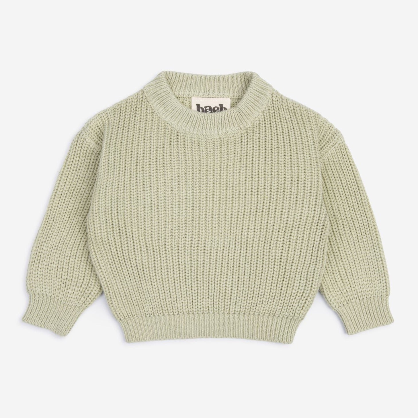Organic Basic Knit Oversized Sweater - Pistachio