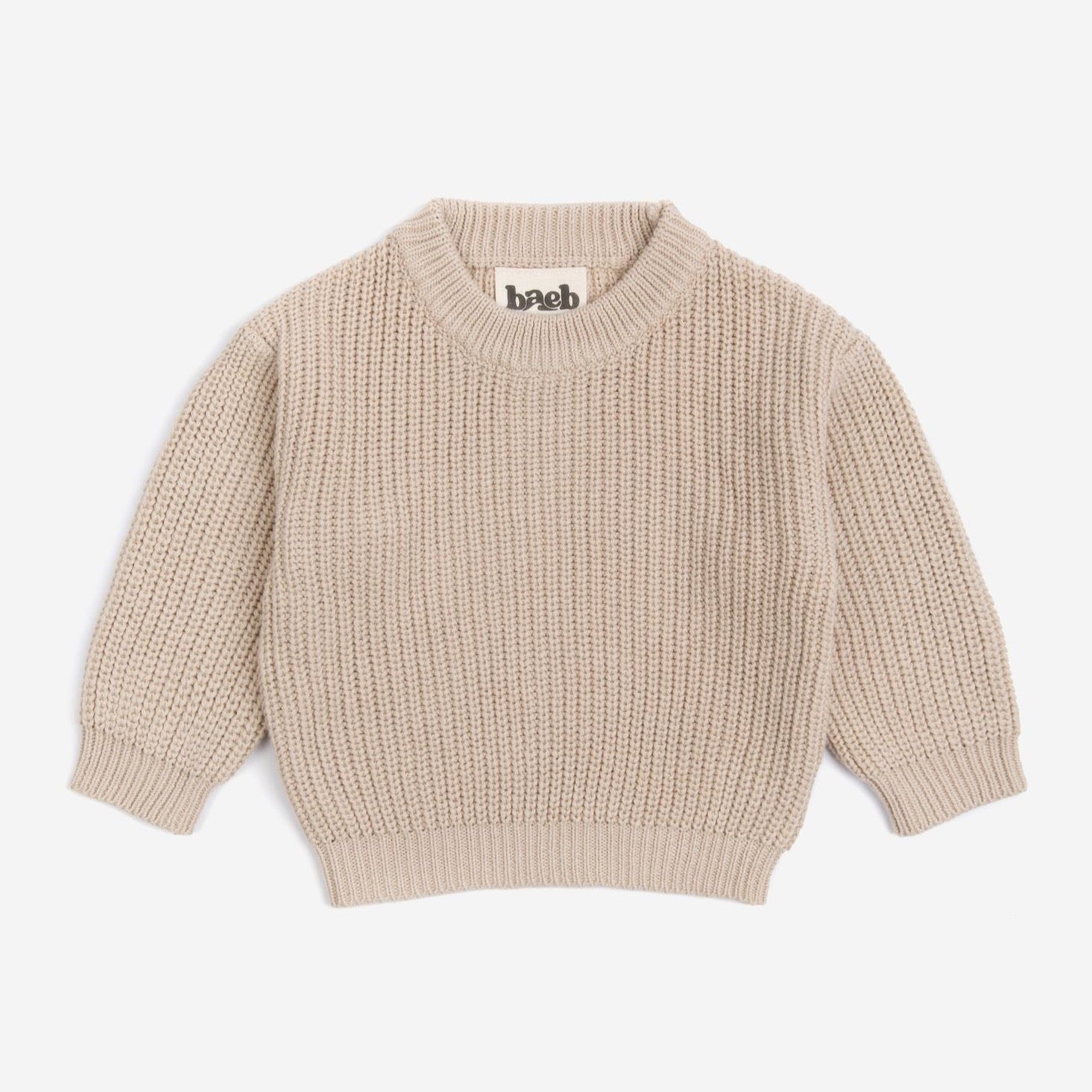 Basic Knit Oversized Sweater - Natural