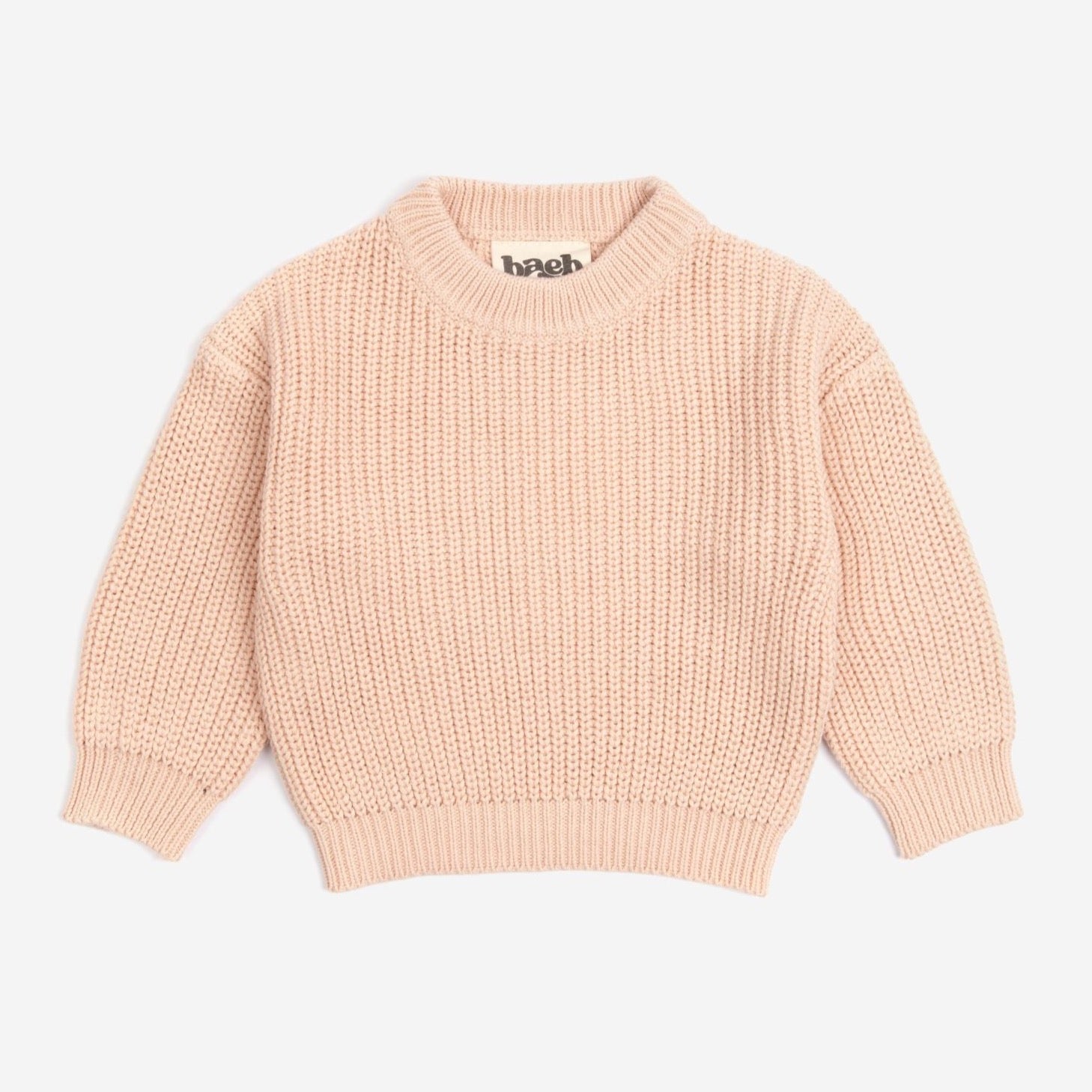 Organic Basic Knit Oversized Sweater - Cotton Candy