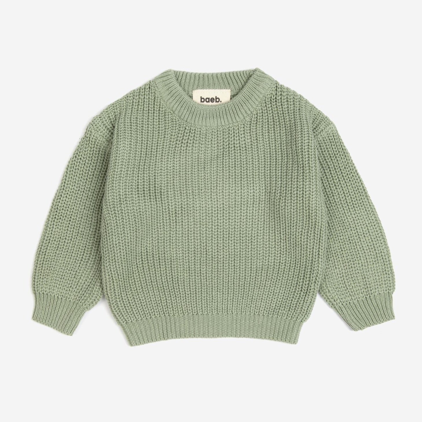 Basic Knit Oversized Sweater - Sage